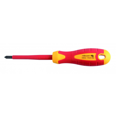 Izoliuotas atsuktuvas PZ1 80 mm, 1000 V, S2 plienas Izoliuotas atsuktuvas PZ1 80 mm, 1000 V, S2 plienas