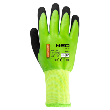 Izoliuotos darbo pirštinės, lateksu dengtas poliesteris (2 sluoksniai), 3241X, 8 dydis 4