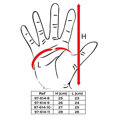 Izoliuotos darbo pirštinės, lateksu dengtas poliesteris (2 sluoksniai), 3241X, 9 dydis 7