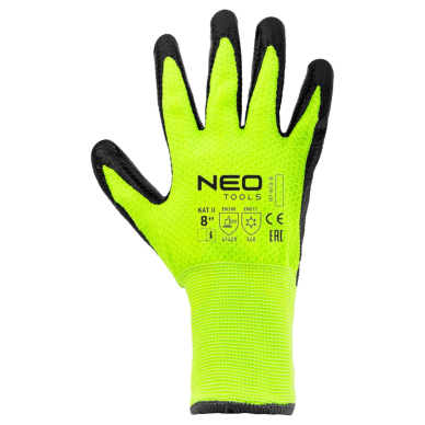 Izoliuotos darbo pirštinės, nailonas su latekso danga, 4142X, 10 dydis 7