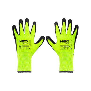 Izoliuotos darbo pirštinės, nailonas su latekso danga, 4142X, 10 dydis