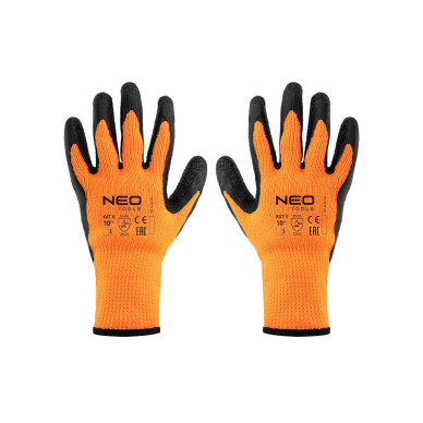Izoliuotos darbo pirštinės, poliesteris su latekso danga, 2242X, 10 dydis