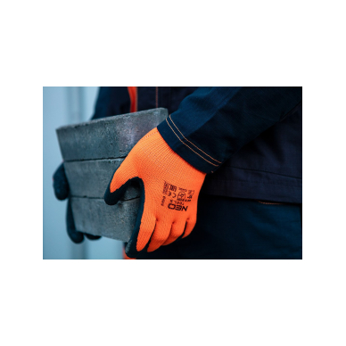 Izoliuotos darbo pirštinės, poliesteris su latekso danga, 2242X, 9 dydis 2