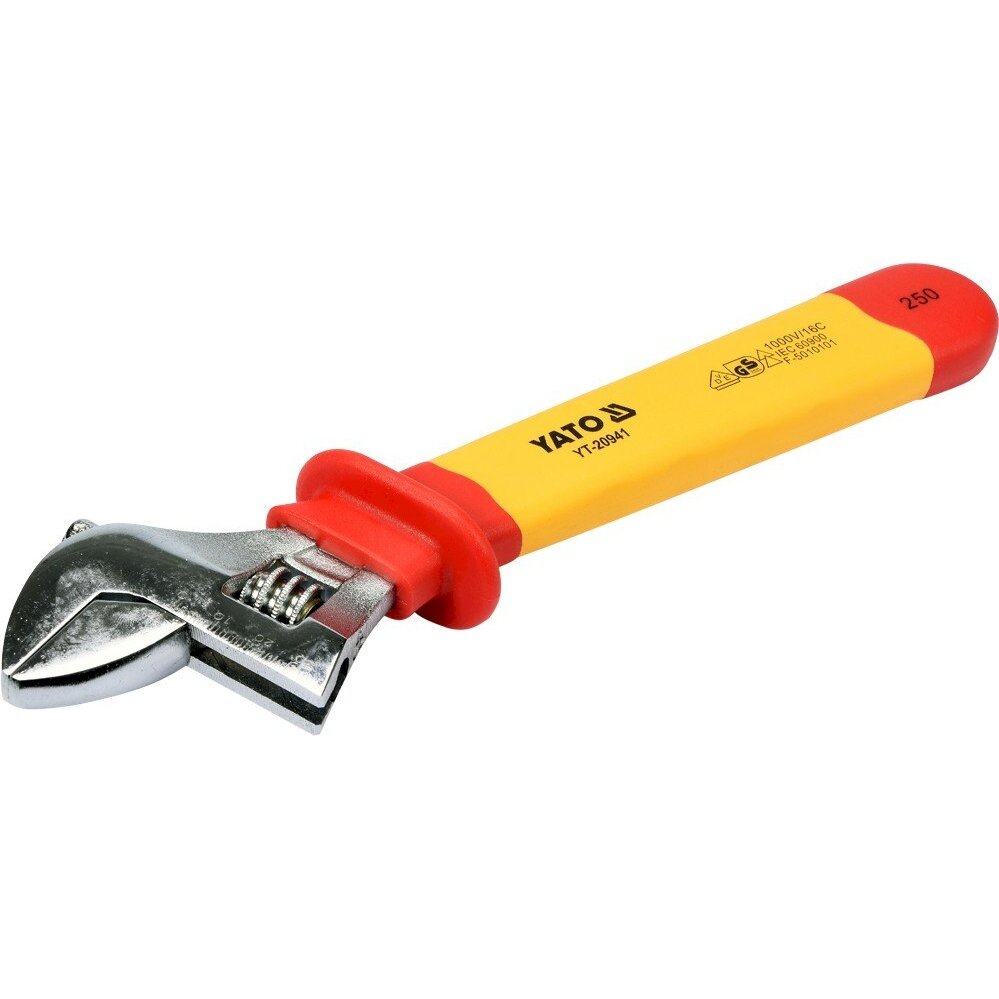 Izoliuotas reguliuojamas raktas | 250 mm | VDE (YT-20941) Izoliuotas reguliuojamas raktas | 250 mm | VDE (YT-20941)