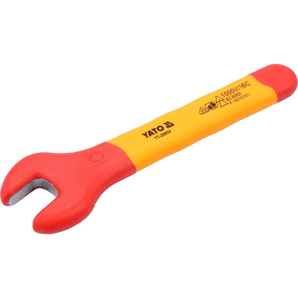 Izoliuotas veržliaraktis elektrikui atviru galu 10mm VDE (YT-20954) Izoliuotas veržliaraktis elektrikui atviru galu 10mm VDE (YT-20954)