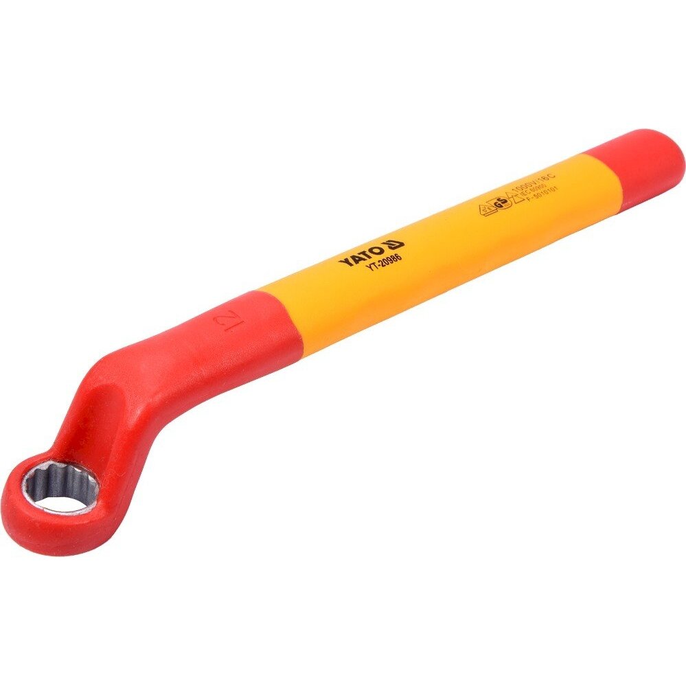 Izoliuotas veržliaraktis elektrikui kilpinis 12mm VDE (YT-20986) Izoliuotas veržliaraktis elektrikui kilpinis 12mm VDE (YT-20986)