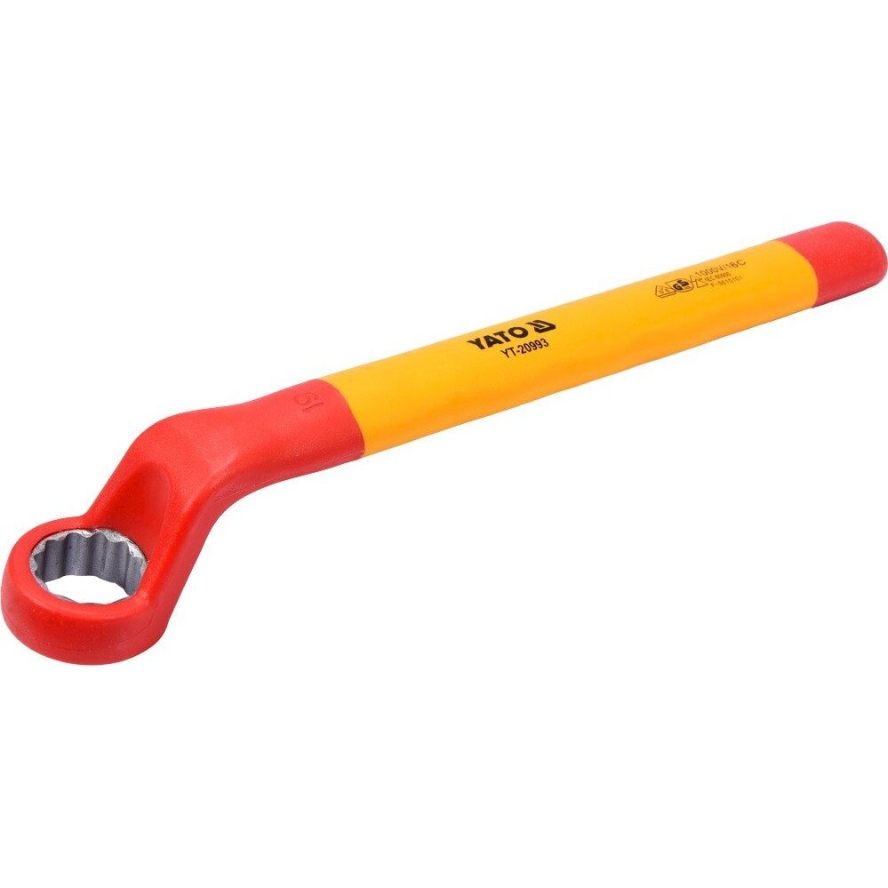 Izoliuotas veržliaraktis elektrikui kilpinis 19mm VDE (YT-20993)