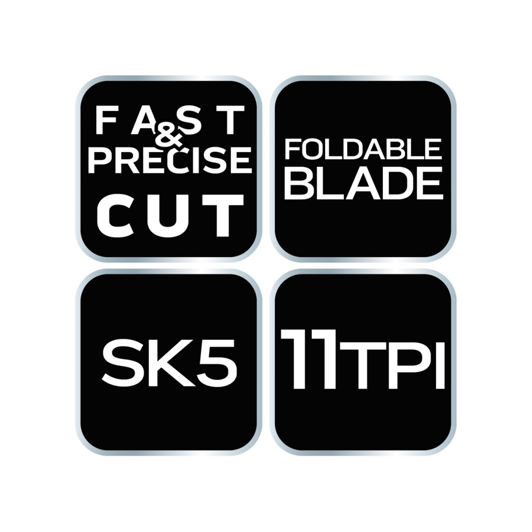 Japoniškas tikslaus pjovimo pjūklas 11 TPI, platus, sulankstomas 8 Japoniškas tikslaus pjovimo pjūklas 11 TPI, platus, sulankstomas 8