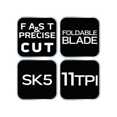 Japoniškas tikslaus pjovimo pjūklas 11 TPI, platus, sulankstomas 8 Japoniškas tikslaus pjovimo pjūklas 11 TPI, platus, sulankstomas 8