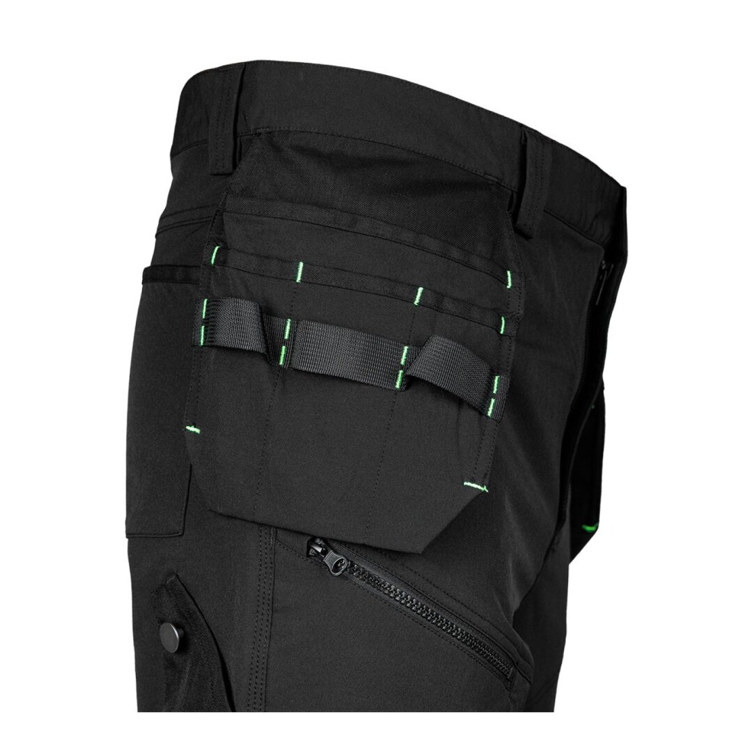 Juodos, „Mix&Match“ darbo kelnės, 4 kryptimis tempiamos, dydis XXL 7