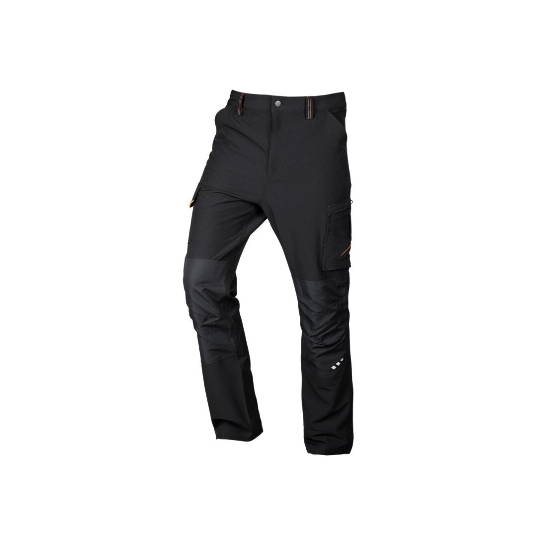 Juodos-oranžinės, „Mix&Match“ darbo kelnės, 4 kryptimis tempiamos, dydis XXL Juodos-oranžinės, „Mix&Match“ darbo kelnės, 4 kryptimis tempiamos, dydis XXL