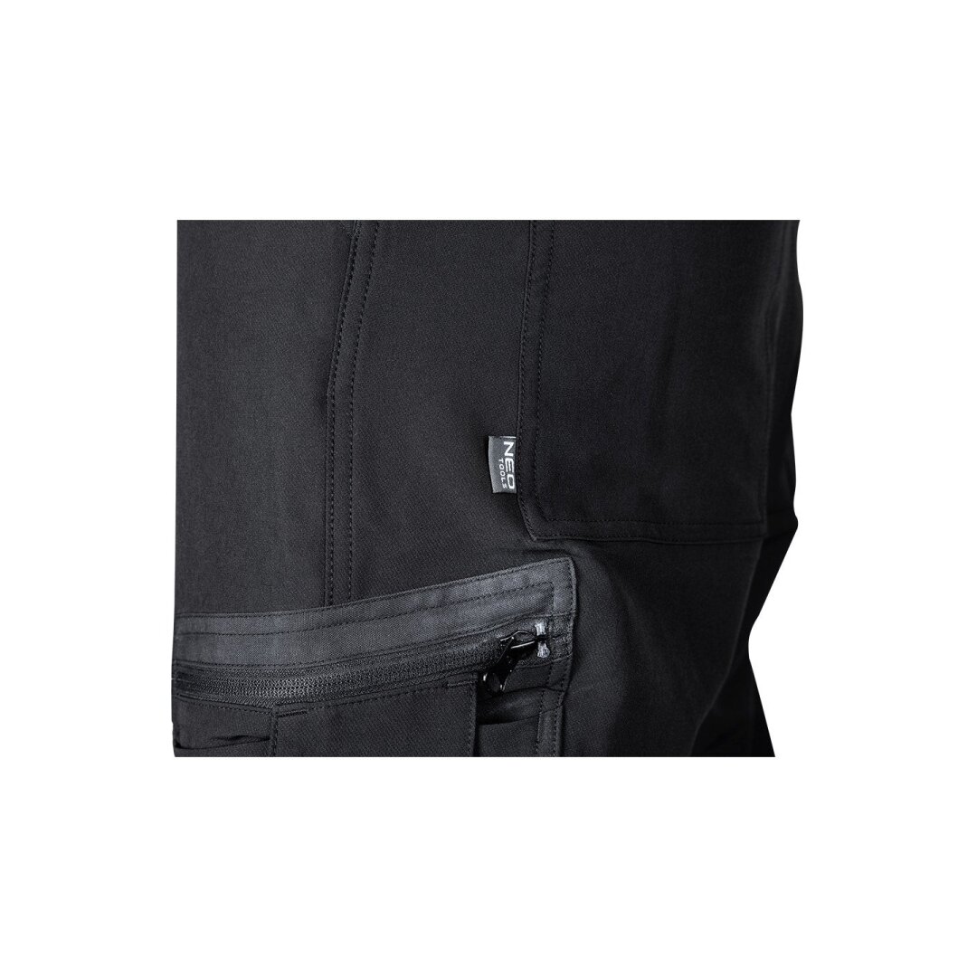 Juodos-oranžinės, „Mix&Match“ darbo kelnės, 4 kryptimis tempiamos, dydis XXXL 6 Juodos-oranžinės, „Mix&Match“ darbo kelnės, 4 kryptimis tempiamos, dydis XXXL 6