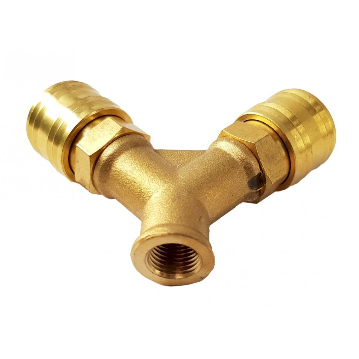 Jungtis orui žalvarinė dvišakė | 1/4" vid. sriegis (LF-12) Jungtis orui žalvarinė dvišakė | 1/4" vid. sriegis (LF-12)