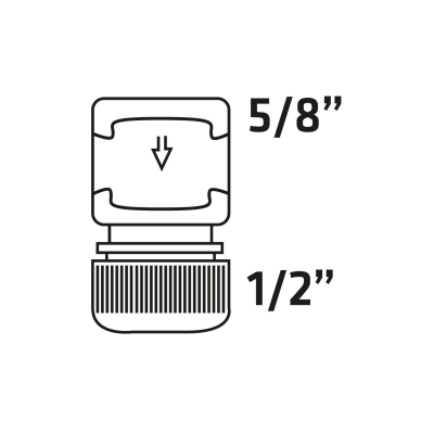 Jungtis 1/2"-5/8", bimaterial, 30 vnt, display box 5