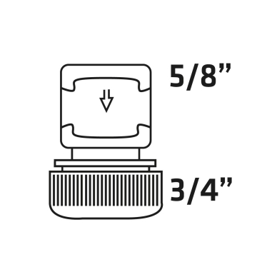 Jungtis 3/4", bimaterial 5 Jungtis 3/4", bimaterial 5