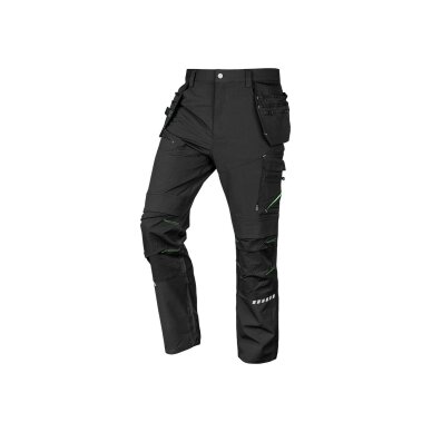 Juodos, „Mix&Match“ darbo kelnės, 4 kryptimis tempiamos, dydis XXXL