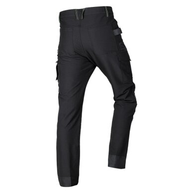 Juodos-žalios, „Mix&Match“ darbo kelnės, 4 kryptimis tempiamos, dydis XS 6