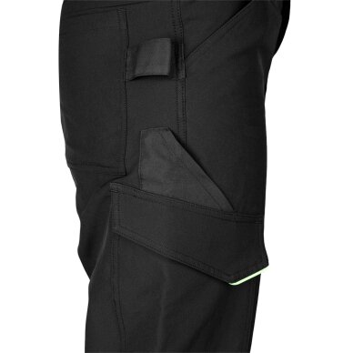Juodos-žalios, „Mix&Match“ darbo kelnės, 4 kryptimis tempiamos, dydis XXL 1 Juodos-žalios, „Mix&Match“ darbo kelnės, 4 kryptimis tempiamos, dydis XXL 1