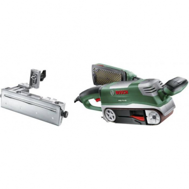 JUOSTINIS ŠLIFUOKLIS BOSCH PBS 75 AE set, 710W+ kampinė liniuotė JUOSTINIS ŠLIFUOKLIS BOSCH PBS 75 AE set, 710W+ kampinė liniuotė