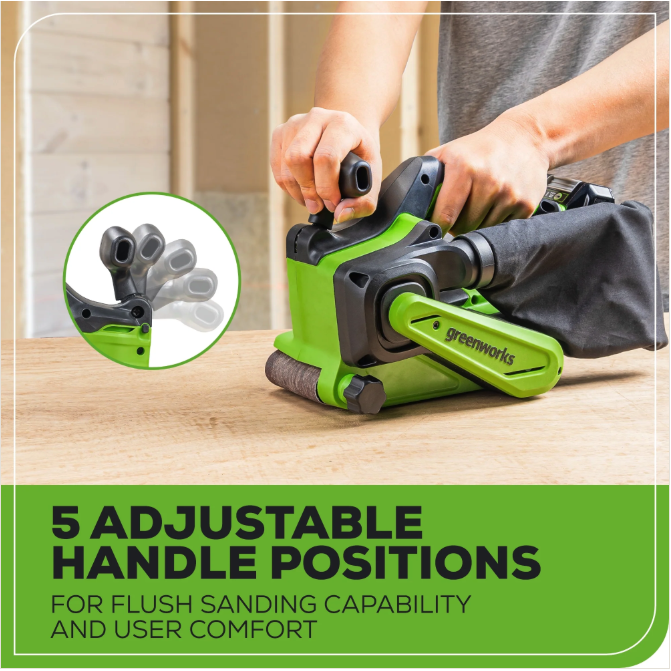 Akum. juostinis šlifuoklis Greenworks GD24BELSND 24V (tik įrankis) 3