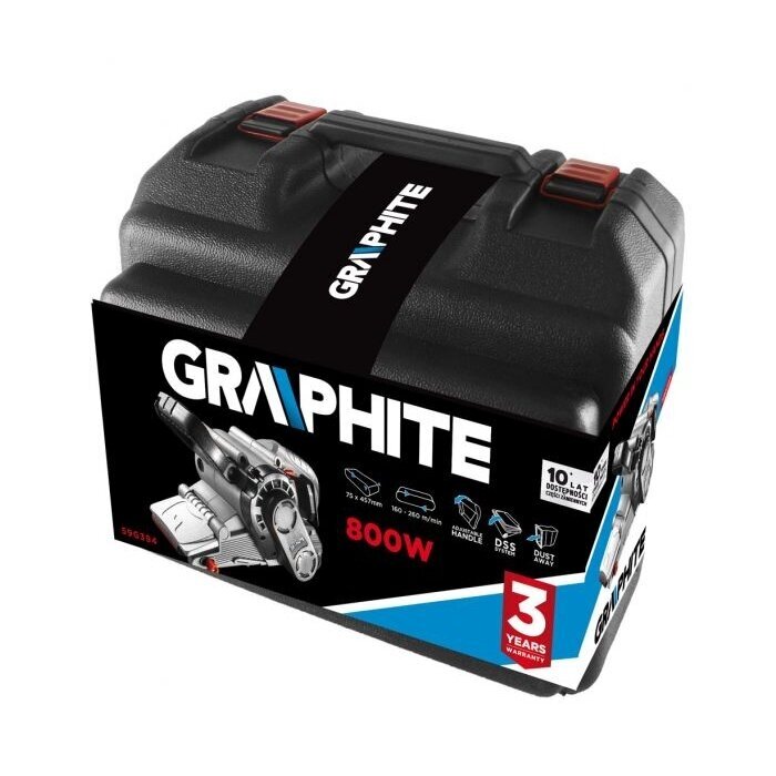 Juostinis šlifuoklis Graphite 59G394, 800W 1 Juostinis šlifuoklis Graphite 59G394, 800W 1