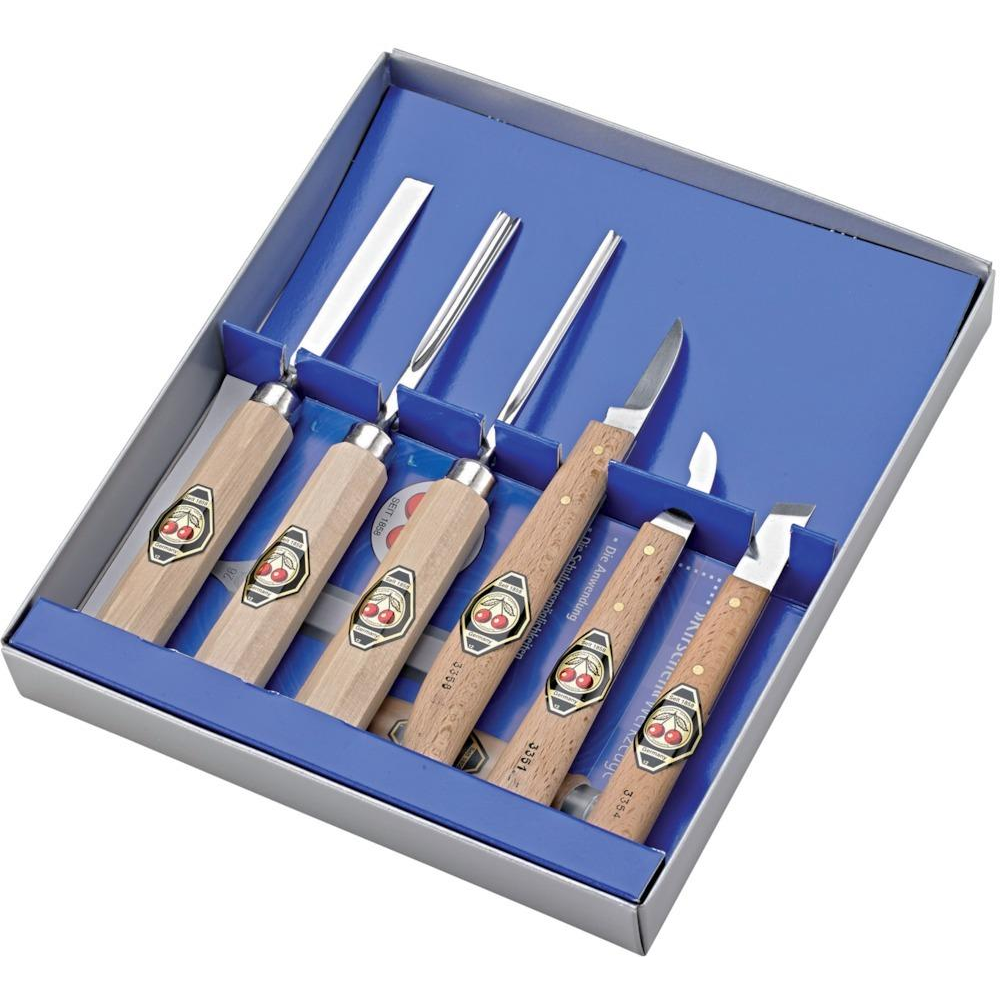 Kaltų medžiui rinkinys 6 dalių KIRSCHEN 3406 SB Kaltų medžiui rinkinys 6 dalių KIRSCHEN 3406 SB