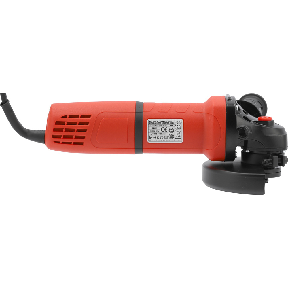 Kampinis šlifuoklis | greičio kontrolė / pastovaus greičio sistema | 720W | 125 mm (YT-82089) 2 Kampinis šlifuoklis | greičio kontrolė / pastovaus greičio sistema | 720W | 125 mm (YT-82089) 2