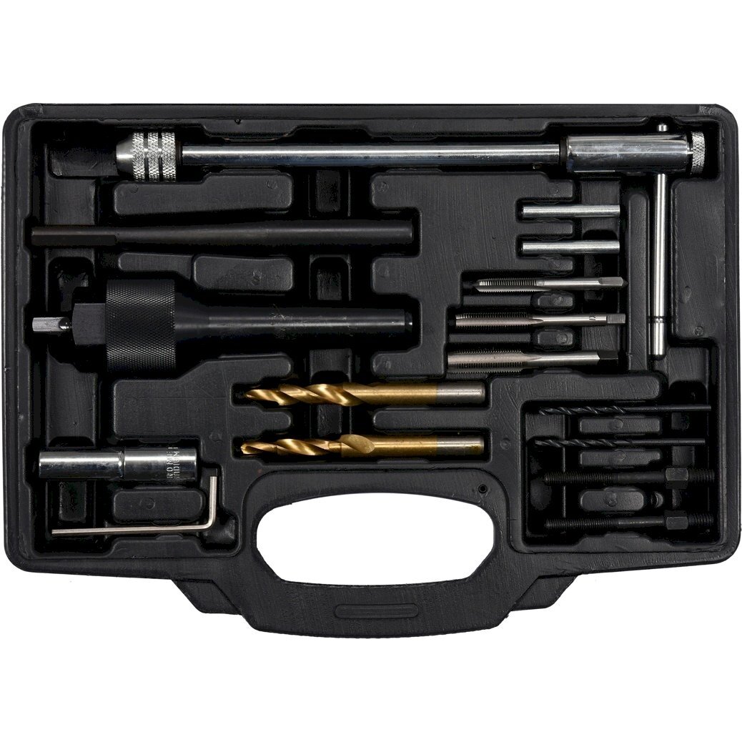 Kaitinimo žvakių išėmimo ir jų sriegio remonto / atnaujinimo rinkinys | 16 vnt. (YT-05342) Kaitinimo žvakių išėmimo ir jų sriegio remonto / atnaujinimo rinkinys | 16 vnt. (YT-05342)