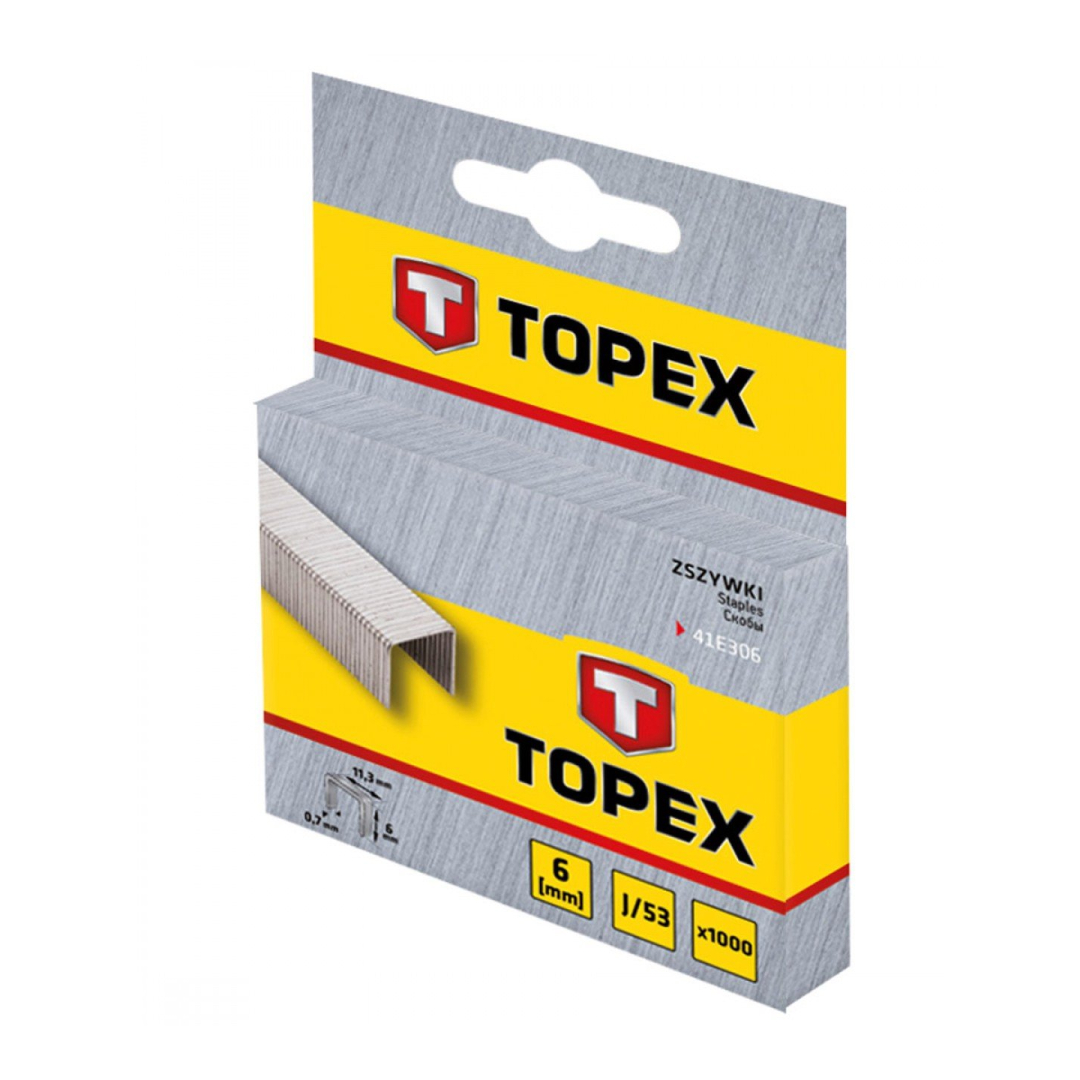 Kabės, tipas J - 6 mm, 1000 vienetų 1 Kabės, tipas J - 6 mm, 1000 vienetų 1