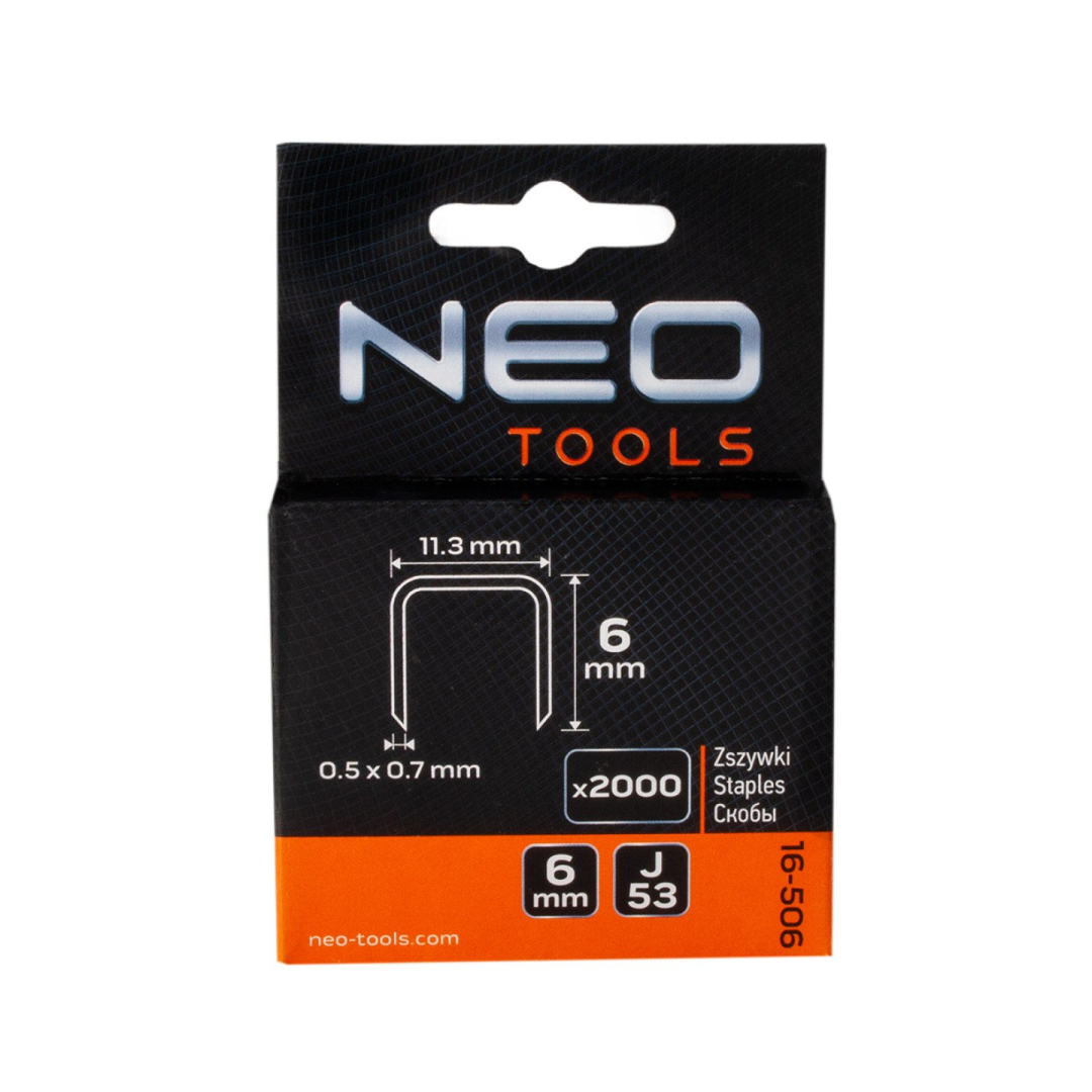 Kabės, tipas  J -  6 mm, 2000  vnt. 1 Kabės, tipas  J -  6 mm, 2000  vnt. 1