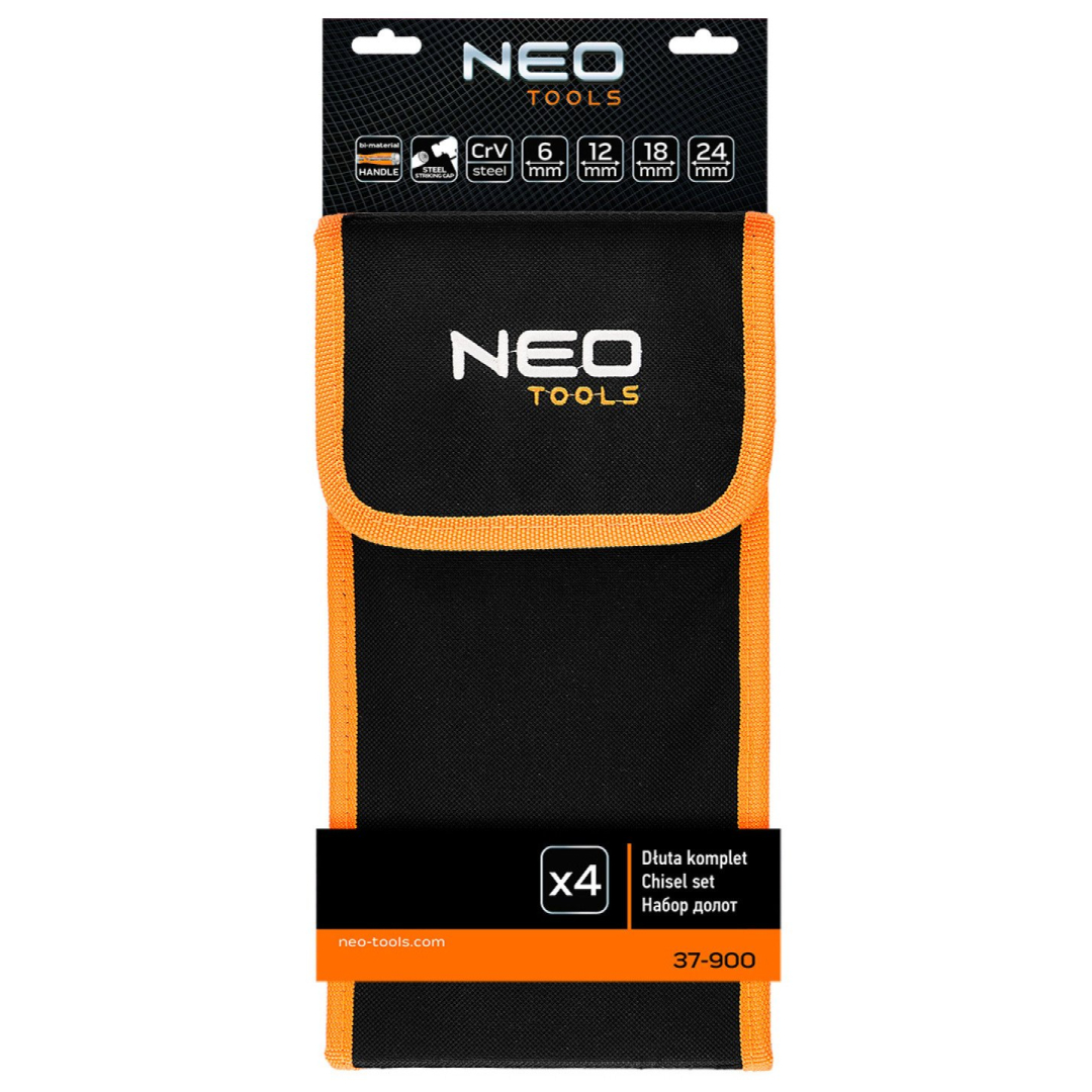 Kaltai 6, 12, 18, 24, rinkinys iš 4 vnt. Dviejų komponentų rankena. Supakuota į dėklą 1