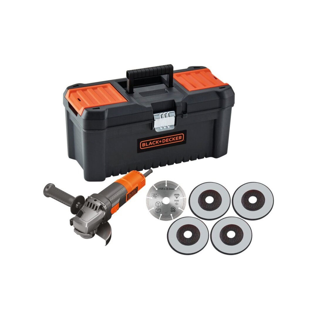 Kampinis šlifuoklis 125mm, BEG220KA5-QS, Black&Decker