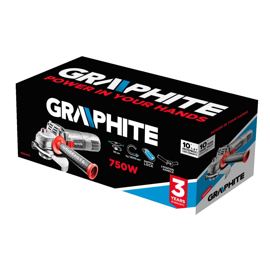Elektrinis kampinis šlifuoklis Graphite 59G063, 750 W, 115 mm 2