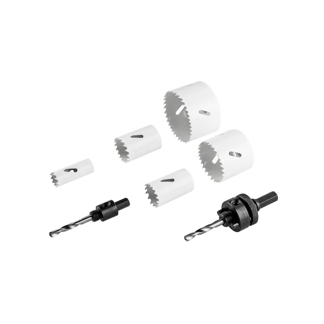 Karūnos didelėms ertmėms iš bimetalo, komplekte 7 5 Karūnos didelėms ertmėms iš bimetalo, komplekte 7 5