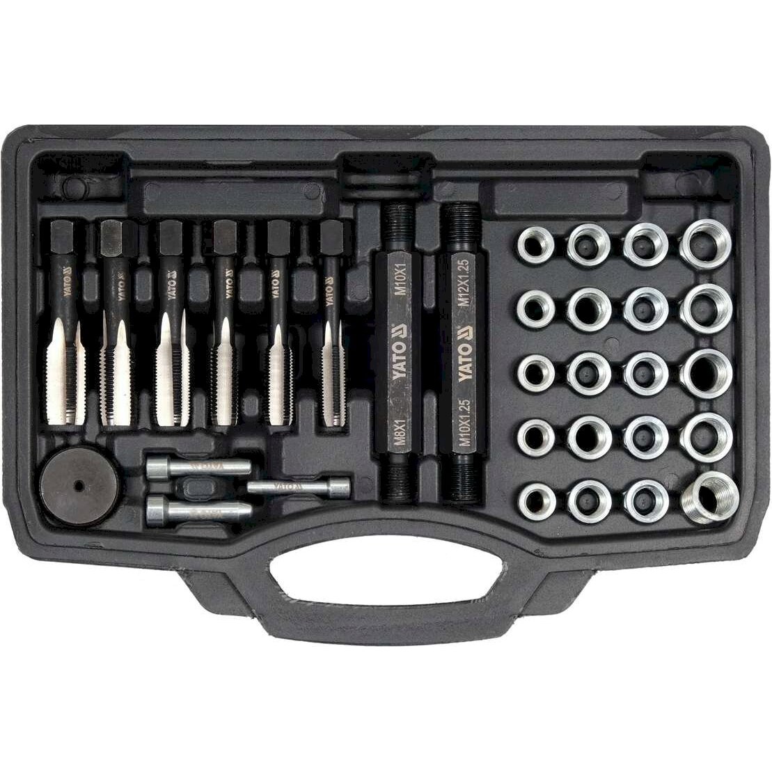 Kaitinimo žvakių sriegio remonto rinkinys | 33 vnt. (YT-17710) Kaitinimo žvakių sriegio remonto rinkinys | 33 vnt. (YT-17710)