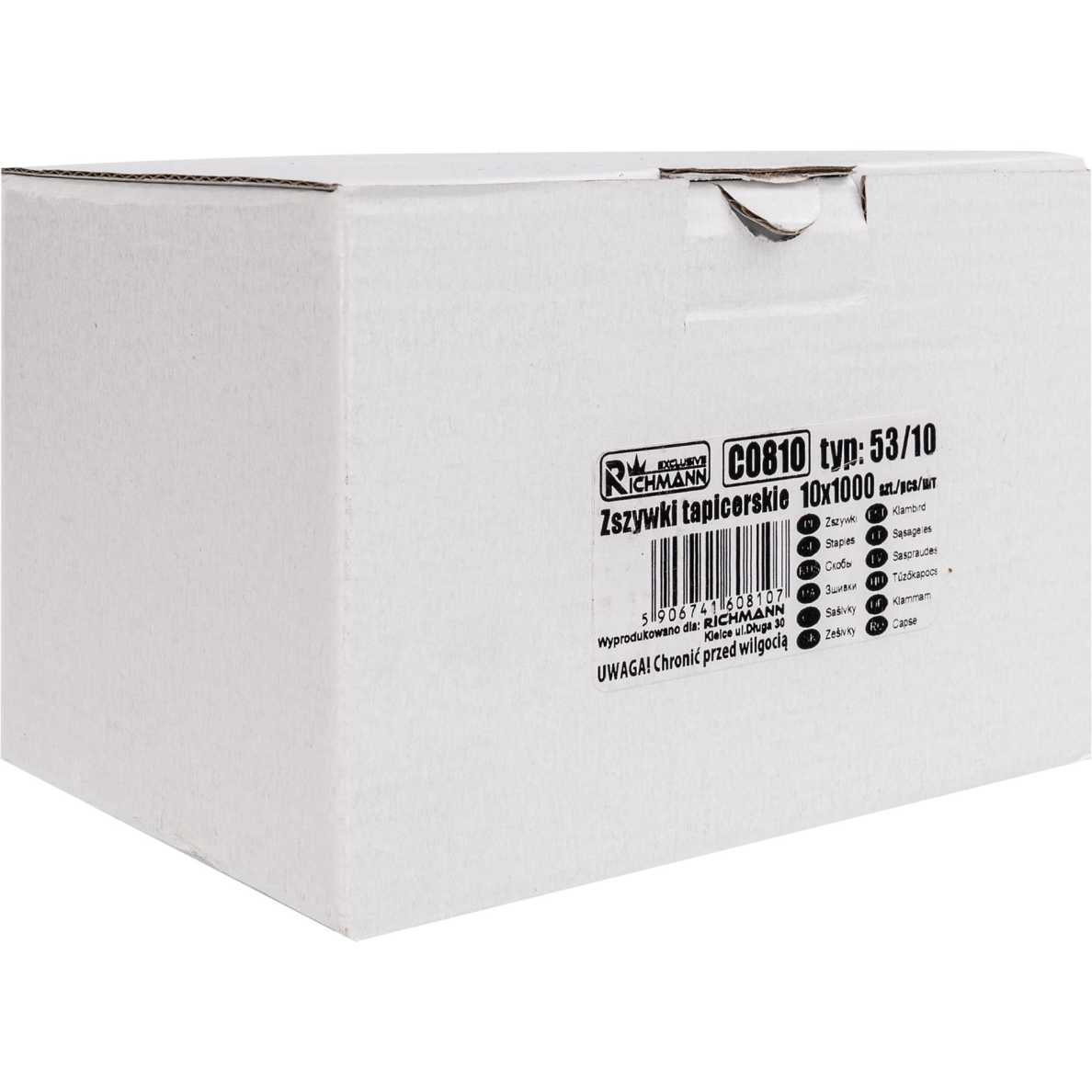 Kabės 53 tipo „RICHMANN" 10 mm, 1000 vnt. 3 Kabės 53 tipo „RICHMANN" 10 mm, 1000 vnt. 3
