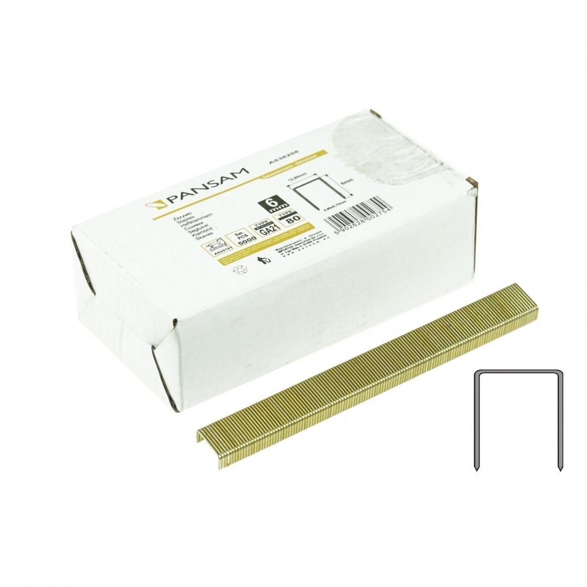 KABĖS KABIAMŪŠIUI PANSAM A536210 (GA21, 80 TIPO) 10 MM, 5000 VNT. KABĖS KABIAMŪŠIUI PANSAM A536210 (GA21, 80 TIPO) 10 MM, 5000 VNT.