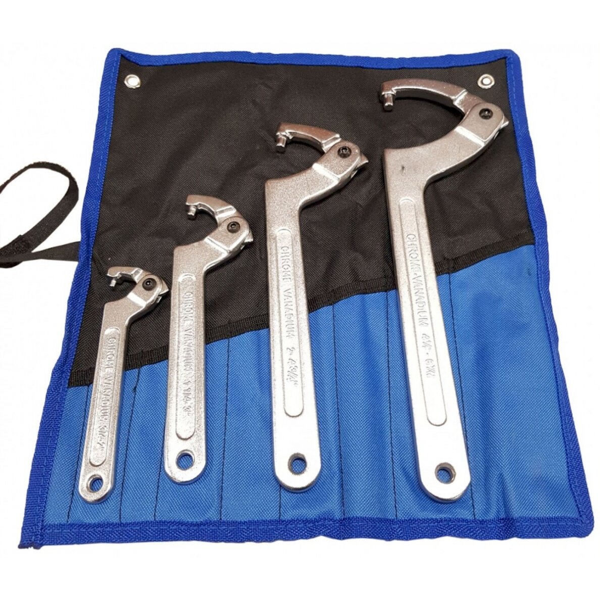 Kablio tipo / užmetamų veržliarakčių rinkinys | apvalus antgalis | 19 - 170 mm | 4 vnt. (H6818) Kablio tipo / užmetamų veržliarakčių rinkinys | apvalus antgalis | 19 - 170 mm | 4 vnt. (H6818)