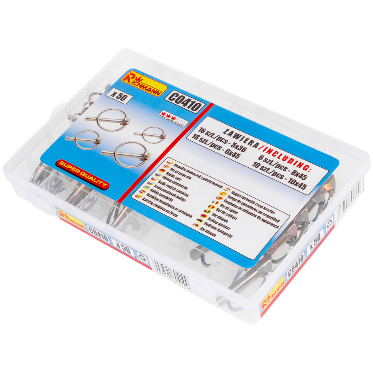 Kaiščių rinkinys su žiedu 50 vnt. 3 Kaiščių rinkinys su žiedu 50 vnt. 3