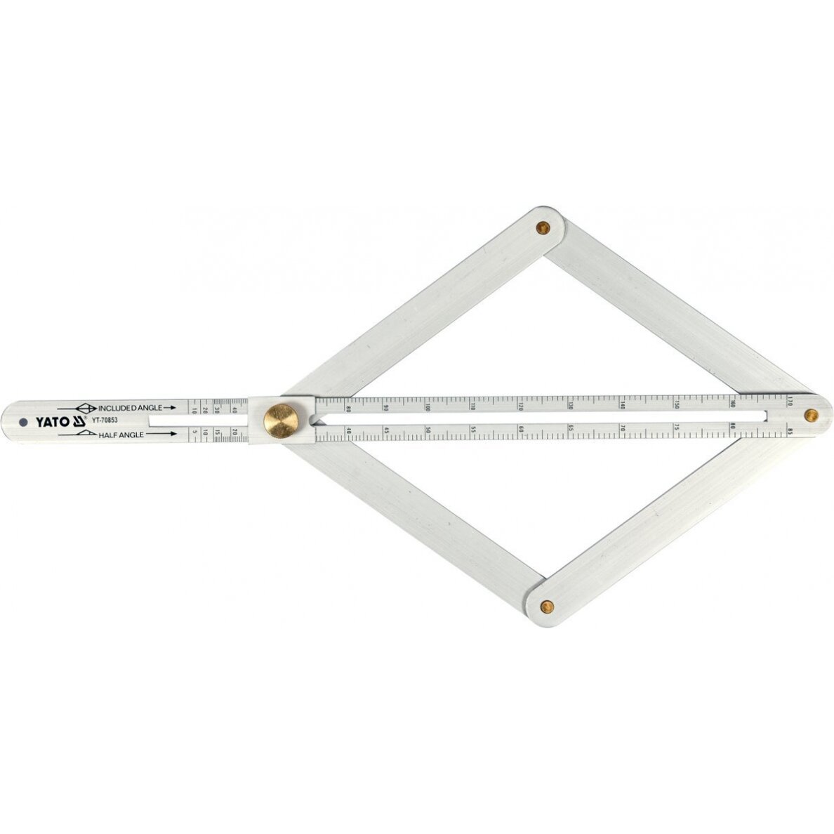 Kampų matavimo / žymėjimo įrankis | 10-170° / 5-85° (YT-70853) Kampų matavimo / žymėjimo įrankis | 10-170° / 5-85° (YT-70853)