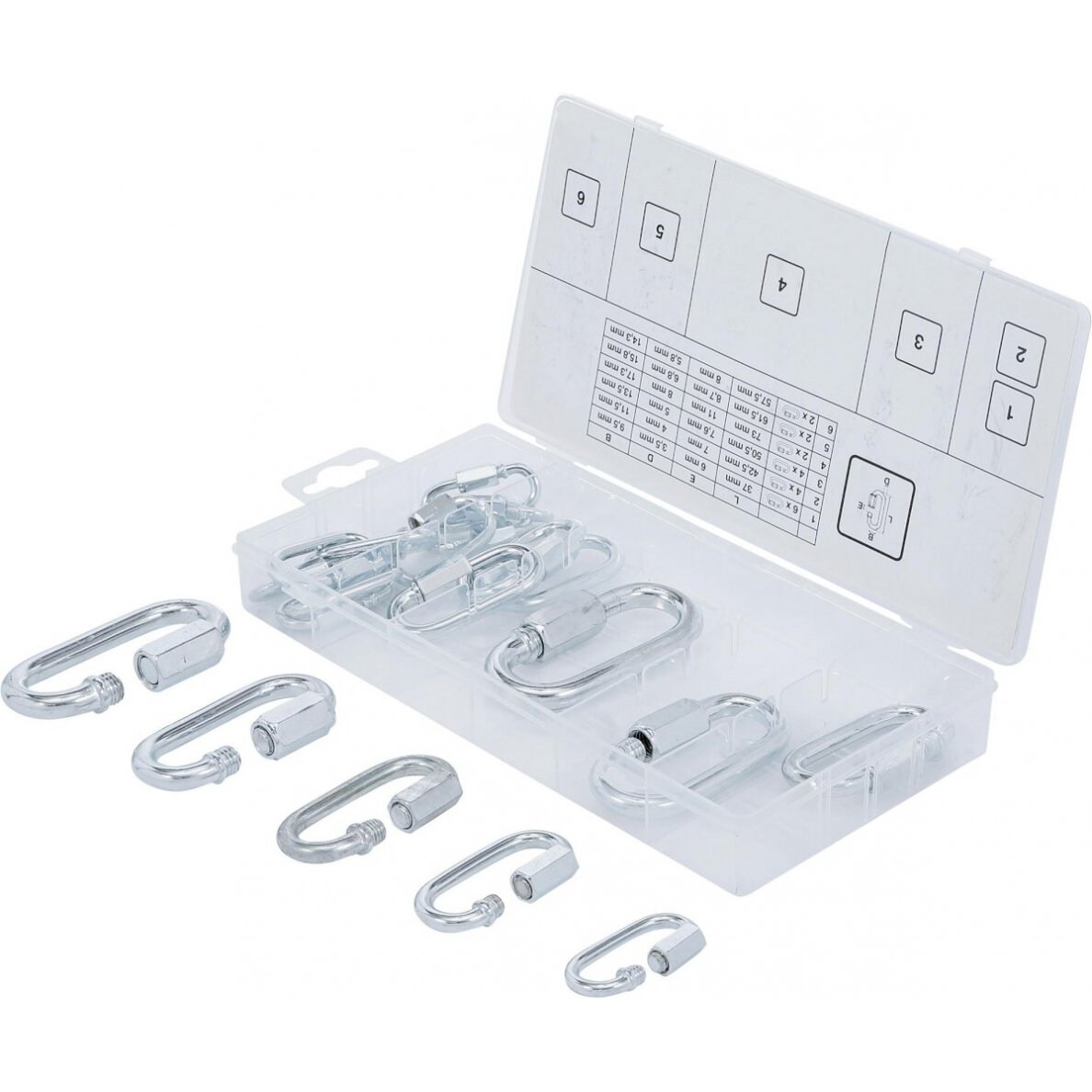 Karabinų rinkinys su varžtu | 20 vnt. (8078) Karabinų rinkinys su varžtu | 20 vnt. (8078)