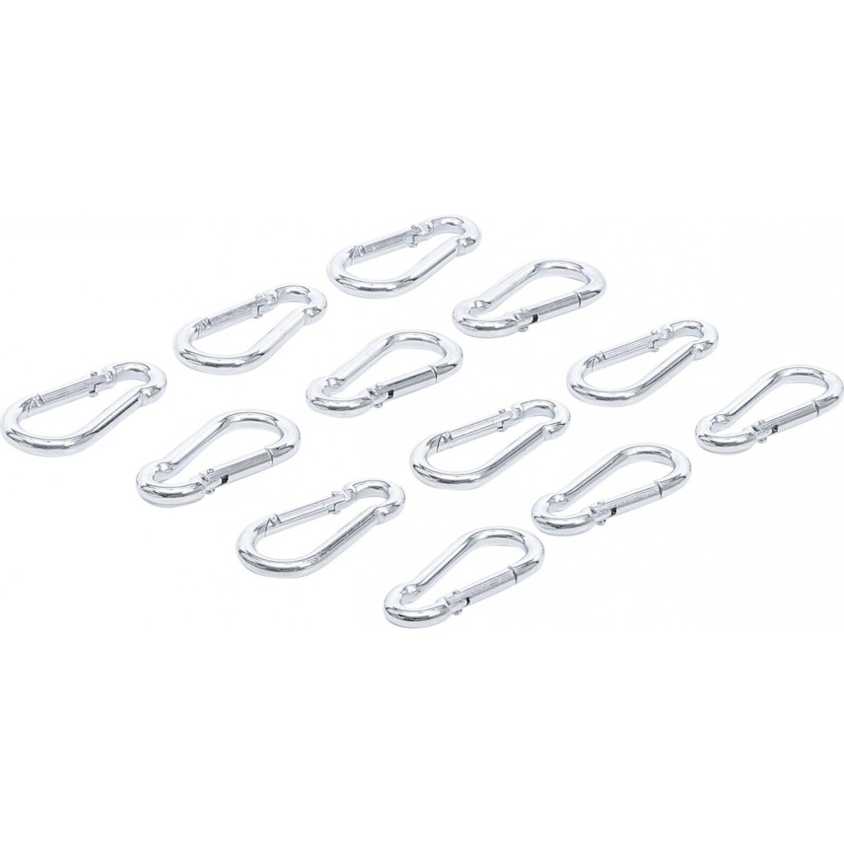 Karabinų rinkinys su varžtu | 50 x 5 mm | 12 vnt. (85790) Karabinų rinkinys su varžtu | 50 x 5 mm | 12 vnt. (85790)