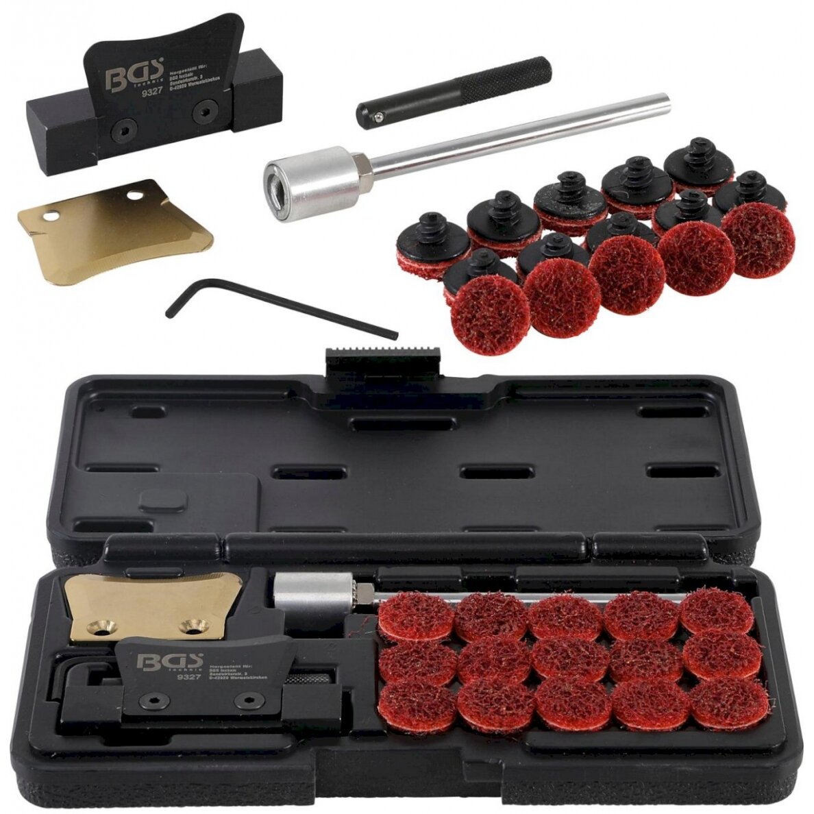 Karterio/tepalo dangtelio dangčio atskyrimo ir valymo komplektas | 19 vnt. (9327) Karterio/tepalo dangtelio dangčio atskyrimo ir valymo komplektas | 19 vnt. (9327)