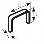 Kabės Bosch, tipas 53, 11,4x12mm, 1000 vnt., 1609200367