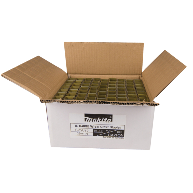 Kabės Makita F-32023, 25x25 mm, 10.000 vnt. 1 Kabės Makita F-32023, 25x25 mm, 10.000 vnt. 1