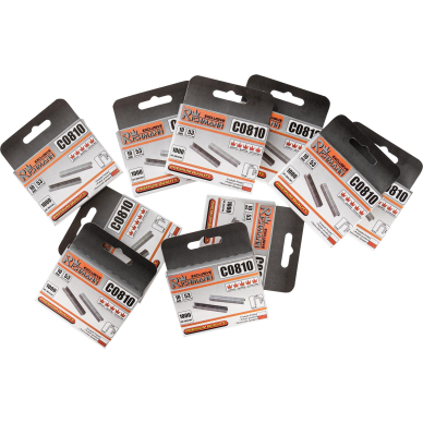 Kabės 53 tipo „RICHMANN" 10 mm, 1000 vnt. 2 Kabės 53 tipo „RICHMANN" 10 mm, 1000 vnt. 2