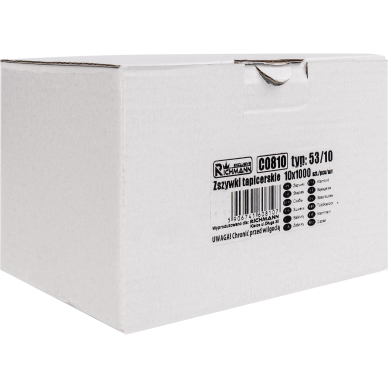 Kabės 53 tipo „RICHMANN" 10 mm, 1000 vnt. 3 Kabės 53 tipo „RICHMANN" 10 mm, 1000 vnt. 3