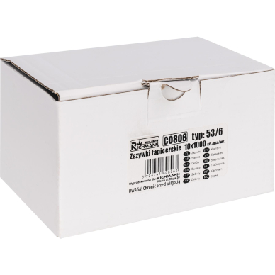 Kabės 53 tipo „RICHMANN" 6 mm, 1000 vnt. 3 Kabės 53 tipo „RICHMANN" 6 mm, 1000 vnt. 3