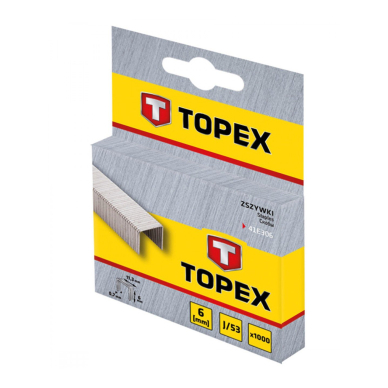 Kabės, tipas J - 6 mm, 1000 vienetų 1 Kabės, tipas J - 6 mm, 1000 vienetų 1