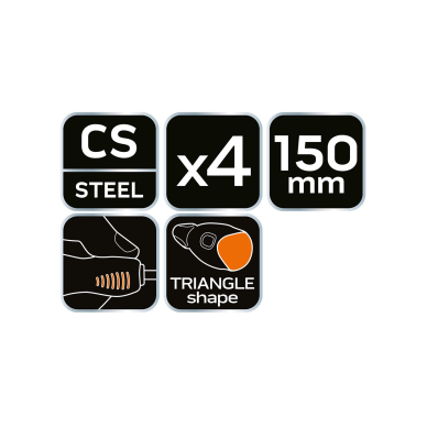 Kabliukai 150 mm, rinkinys iš 4 vnt. 8 Kabliukai 150 mm, rinkinys iš 4 vnt. 8